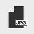 Joint Photographic Experts Group JPEG file format Icon on gray background. Royalty Free Stock Photo