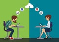 Joint remote work on the project - cloud computing for work -