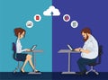 Joint remote work on the project - cloud computing for work -