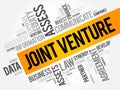 Joint Venture word cloud collage, business concept background Royalty Free Stock Photo