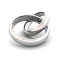 Jointed wedding rings Royalty Free Stock Photo