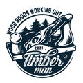 Carpentry jointer for wood work. Carpenter logo