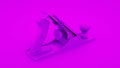 Jointer plane isolated on purple background. Minimal idea concept, 3d rendering