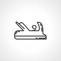 jointer plane line icon, jack plane icon