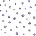 Jointless texture of different snowflakes on white background Royalty Free Stock Photo