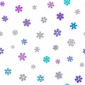 Jointless texture of different snowflakes on white background Royalty Free Stock Photo
