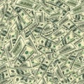 Jointless texture of dollars as a symbol of profit Royalty Free Stock Photo
