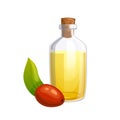 jojoba natural oil cartoon vector illustration color sign