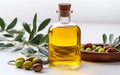 Jojoba Oil Bottle on Clear Background Royalty Free Stock Photo