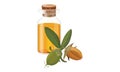 Jojoba oil in a Glass bottle