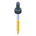 Jojoba oil pipette icon, isometric style