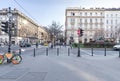 Jokai square or JÃÂ³kai tÃÂ©r on AndrÃÂ¡ssy street, where Jokai Mor and Ady Endre sculpture can be found in Budapest