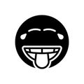 Black solid icon for Joke, laugh and banter