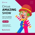 Banner design of circus amazing show