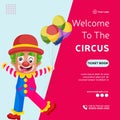 Banner design of welcome to the circus