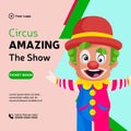 Banner design of circus amazing show