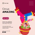 Banner design of circus amazing
