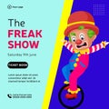 Banner design of the freak show Royalty Free Stock Photo