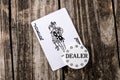 Joker Card on Wood Royalty Free Stock Photo