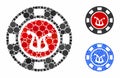 Joker casino chip Composition Icon of Spheric Items Royalty Free Stock Photo