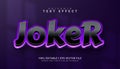 joker editable text effect vector illustration