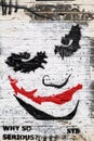 Joker face graffiti