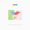 Joker icon flat