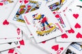 Joker on playing cards background Royalty Free Stock Photo