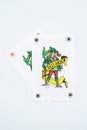 Joker playing cards isolated on white background Royalty Free Stock Photo
