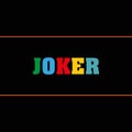 joker word block on black