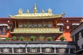 Jokhang temple gplden roof in Lhasa, Tibet Royalty Free Stock Photo