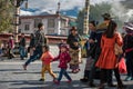 The Jokhang temple pilgrimage Royalty Free Stock Photo