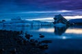 jokulsarion Lagoon in Iceland at Sunset