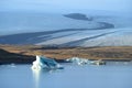 Jokulsarlon Glacier Lagoon with Floating Icebergs, South Iceland