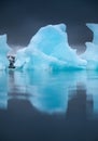 Jokulsarlon glacier lagoon, Vatnajokull national park, Iceland. Ocean bay and icebergs. Summer season. Natural Icelandic landscape Royalty Free Stock Photo