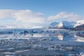 Jokulsarlon ice melting lake Royalty Free Stock Photo