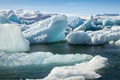 Jokulsarlon iceberg with bow iceland