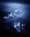 Jokulsarlon with icebergs beached. Iceland