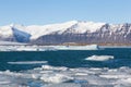 Jokulsarlon lake with iceberg with mountain Royalty Free Stock Photo