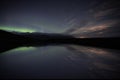 Jokulsarlon reflection aurora