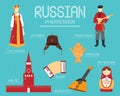 Joky Russian phrasebook with stereotype words Royalty Free Stock Photo