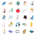 Jollity icons set, isometric style Royalty Free Stock Photo