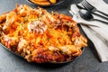 Jollof rice with chicken and plantains Royalty Free Stock Photo