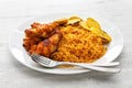 Jollof rice, west african cuisine Royalty Free Stock Photo