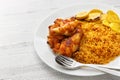 Jollof rice, west african cuisine Royalty Free Stock Photo