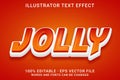 JOLLY 3d -Editable text effect Royalty Free Stock Photo