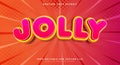 Jolly 3d editable text effect Template Royalty Free Stock Photo
