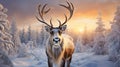 jolly happy holidays reindeer Royalty Free Stock Photo