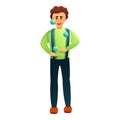 Jolly juggler icon, cartoon style Royalty Free Stock Photo