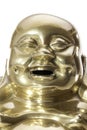 Jolly laughing Buddhist monk face Royalty Free Stock Photo